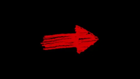 Arrow. arrow. direction. side. Doodle. animation. on a black background. po.. Stock Footage 309845564