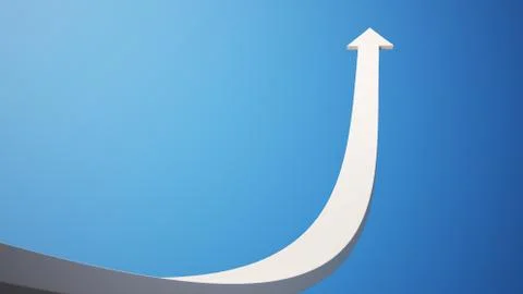 Arrow aspire to sky with clipping path. Stock Illustration