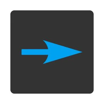Arrow Axis X flat blue and gray colors rounded button Illustrazione stock