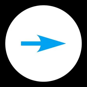 Arrow Axis X flat blue and white colors round button 스톡 일러스트
