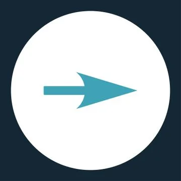 Arrow Axis X flat blue and white colors round button Illustrazione stock