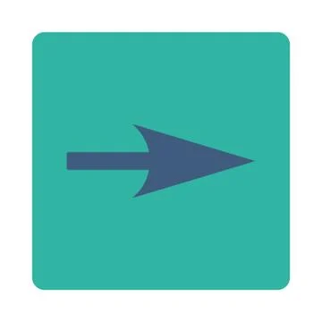 Arrow Axis X flat cobalt and cyan colors rounded button Illustrazione stock