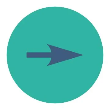 Arrow Axis X flat cobalt and cyan colors round button 스톡 일러스트