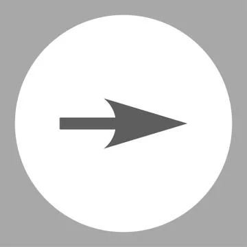 Arrow Axis X flat dark gray and white colors round button 스톡 일러스트