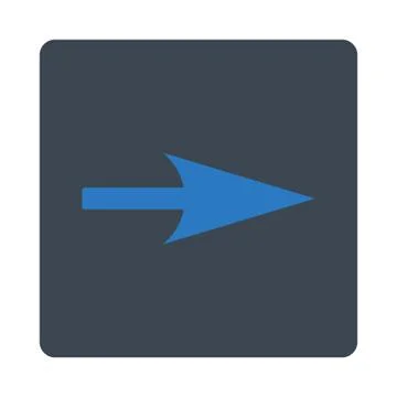 Arrow Axis X flat smooth blue colors rounded button イラスト素材