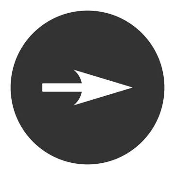 Arrow Axis X flat white and gray colors round button Illustrazione stock