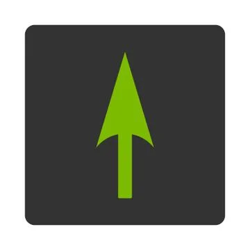 Arrow Axis Y flat eco green and gray colors rounded button Stock Illustration