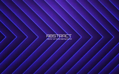 Arrow background. Abstract blue lines with neon glow and modern geometric style Stock-Illustration