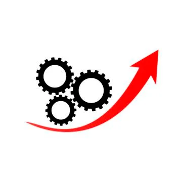 Arrow background gear Stock-Illustration