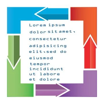 Arrow banners on white background. Stock Illustration