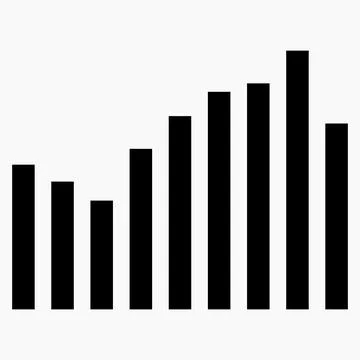 	Arrow bar chart icon isolated minimal single flat linear icon Stock Illustration