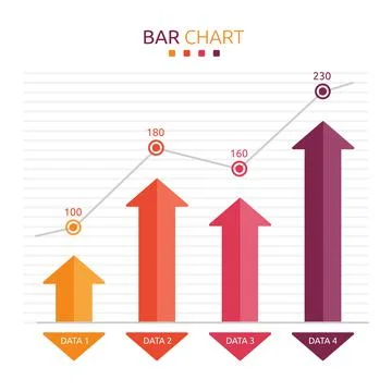 Arrow Bar Graphic Chart Statistic Data Infographic Stock Illustration