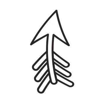 Arrow in black Stock Illustration