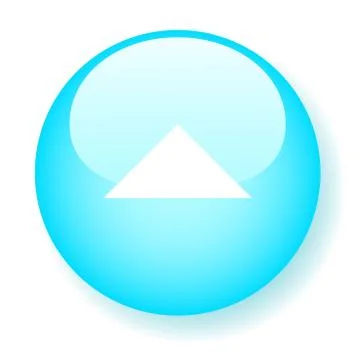 Up arrow, blue button Stock Illustration