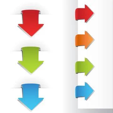 Arrow Bookmark Labels Illustrazione stock