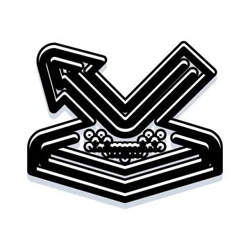 Arrow bouncing up achieving progress growth success 库存插图