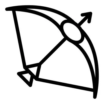 Arrow bow icon outline vector. Archery weapon 스톡 일러스트