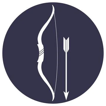 Arrow bow icon simple design Stock Illustration
