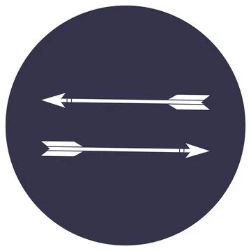 Arrow bow icon simple design Stock Illustration