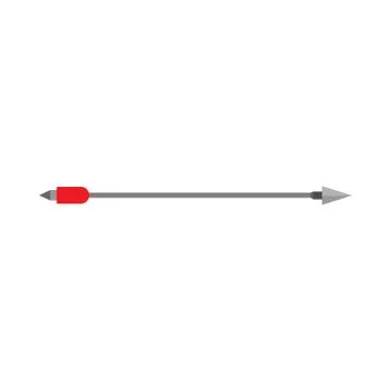 Arrow bow sign archery vector red icon. Concept equipment weapon element 库存插图