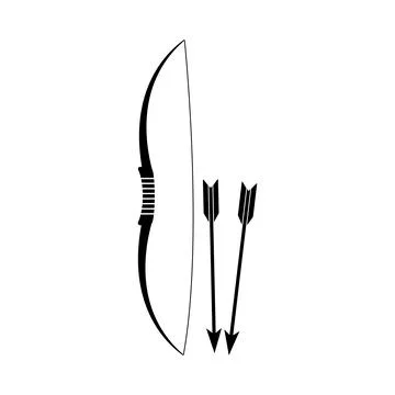 Arrow bow vector icon Stock Illustration