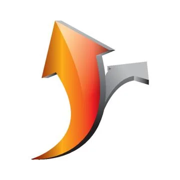 Arrow Branch Split Stock Illustration