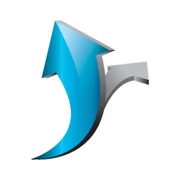 Arrow Branch Split Stock Illustration