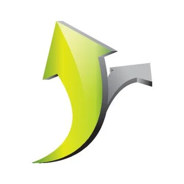 Arrow Branch Split Stock Illustration