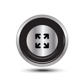 Arrow button aluminum Stock Illustration