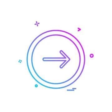 Arrow button icon design vector Stock Illustration