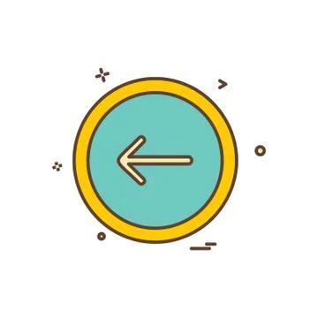 Arrow button icon design vector Stock Illustration