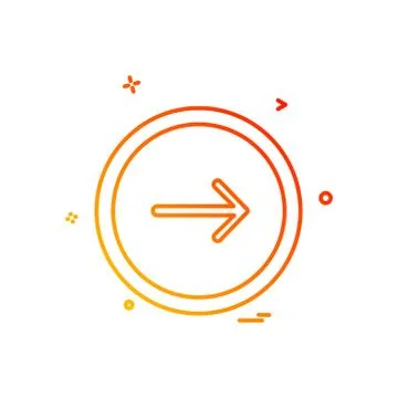 Arrow button icon design vector Stock Illustration