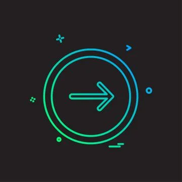 Arrow button icon design vector Stock Illustration