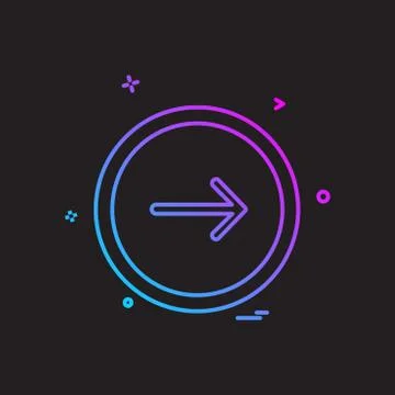 Arrow button icon design vector Stock Illustration