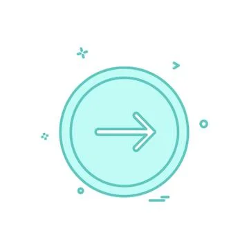 Arrow button icon design vector Stock Illustration