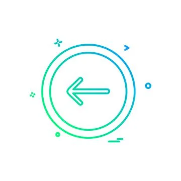 Arrow button icon design vector Illustrazione stock