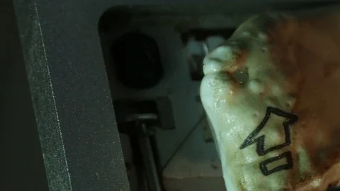 Up arrow button on keyboard melting from high heat macro - MRYT Stock Footage 74221869