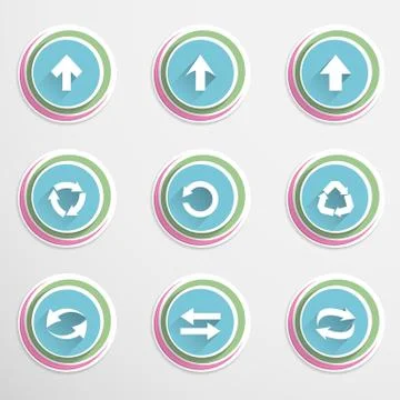 Arrow buttons Stock Illustration