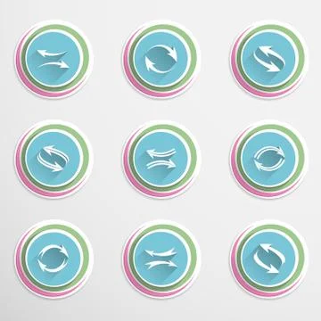 Arrow buttons Stock Illustration