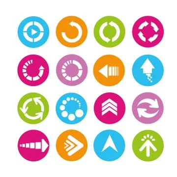 Arrow buttons Stock Illustration