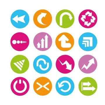 Arrow buttons Stock Illustration