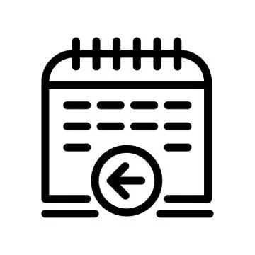 Arrow Calendar Icon Illustration Design 库存插图