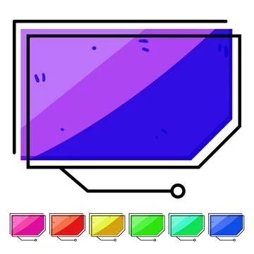 Arrow callout shapes cartoon vector graphic Stock Illustration