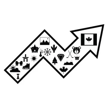 Arrow canada concept Stock-Illustration
