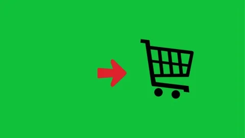 Arrow Cart Marketplace E-commerce Stock Footage 293045318