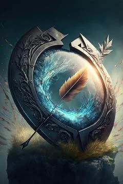 Arrow catching shield Stock Illustration