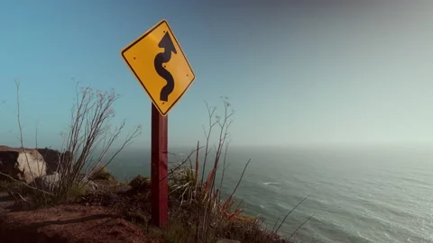 Arrow with Caution Sign Warning Stock Footage 255747562