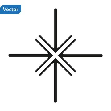 Arrow center icon. Simple thin line, outline vector of Arrows icons for UI an Ilustración de archivo