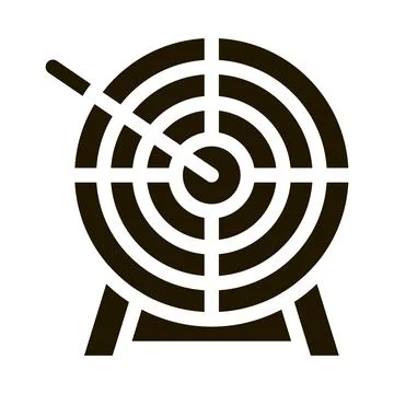 Arrow In Center Of Target Icon  Vector Stock Illustration
