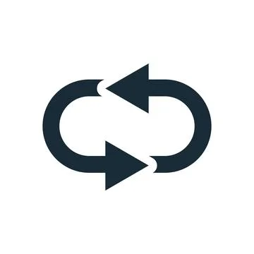 Arrow Chain Icon Design Template Elements Stock Illustration